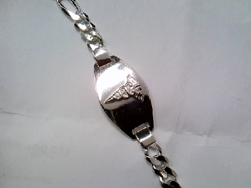 3825: One 925 sterling silver medical alert bracelet