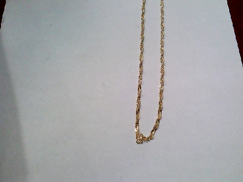 3851: One 10k yellow gold 18 inch Singapore style chain 