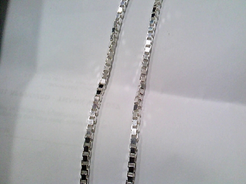 3894: One men s 925 sterling silver thicker box link style chain 20   FNA trademark