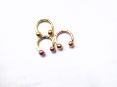 3931: One unisex titanium Horsehoe Nose Ring In Assorted Colours