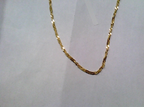 4045: ONE 10K YELLOW GOLD SINGAPORE STYL CHAIN CLASSIC BULK 