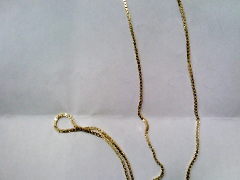 4073: One 10K yellow gold box link chain 18  