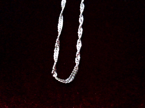 4140: One sterling silver 925 18 inch Singaore style chain