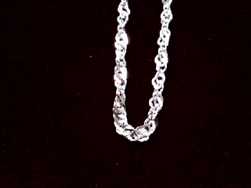 4142: One 925 sterling silver 18 inch Singapore style chain 