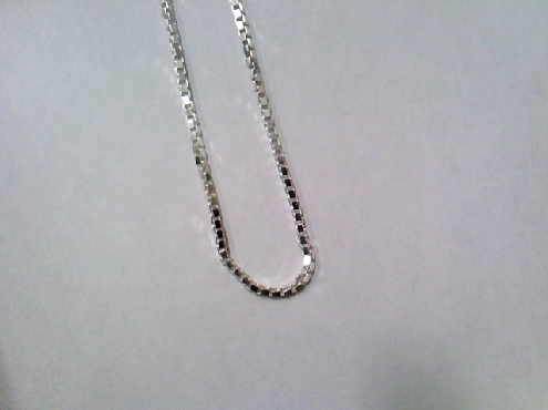 4163: one sterling silver 925 box link 20   chain