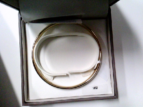 4168: 14K Gold filled bangle bracelet Marathon TM since 1897