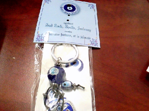 4189: One evil eye protection and Fatima Hand Key ring 