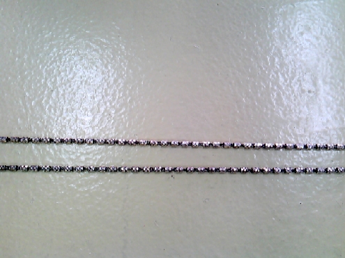 490: One sterling silver oxdi black fancy link chain