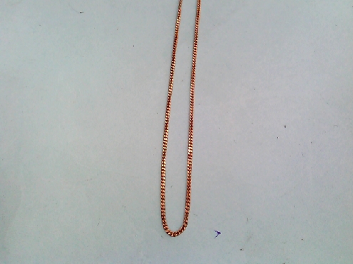 641: Sterling silver rose gold plated 16 inch curb linkchain