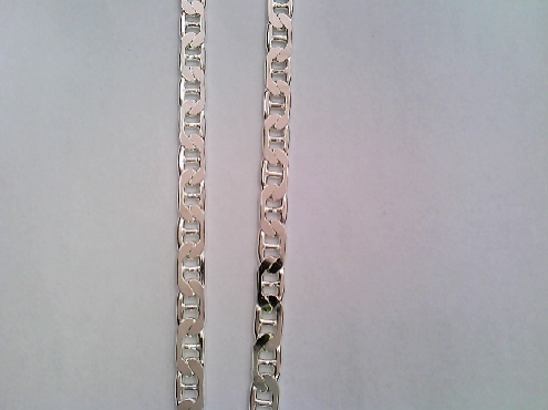 661: One sterling silver 16 inch Gucci style chain 