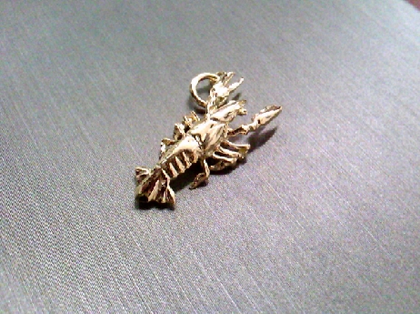 998: One 10k yellow gold Lobster charm