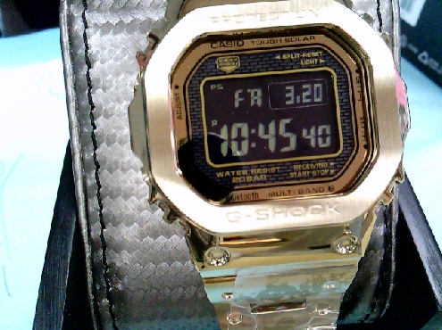 CASIO08: Gents Casio G shock solar MB6 BT Gold tone watch