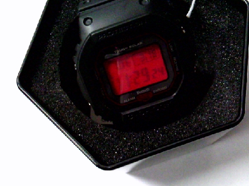 CASIO19: Casio G Shock brand gents watch red dial face Solar 