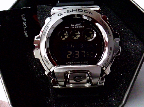 CASIO26: Casio G Shock  brand gents black silsver watch 