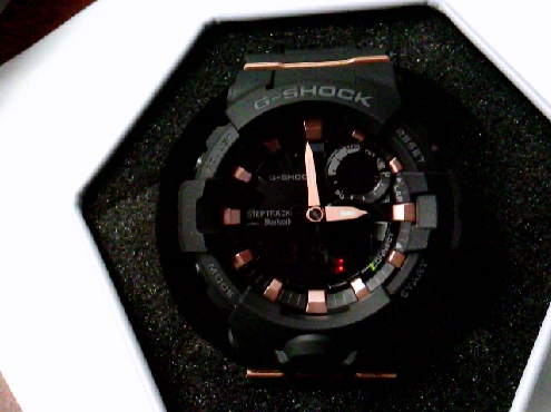 CASIO31: Casio G Shock brand Black resin rose gold tone d