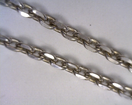 GJCH1009: 10k white cable chain 18   long lobster clasp