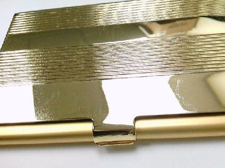 MIS303: One stainless steel yellow gold plated Business card holder 