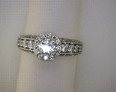 18kW 0.90ctw H SI2 Diamond (40) Engagement Semi-Mount