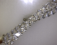 14kW CZ Stone Link Bracelet [6.8dwt]