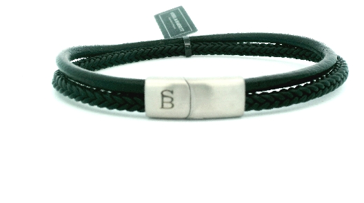 Steel & Barnett Denby Leather Bracelet - Black Sophistication Mee...