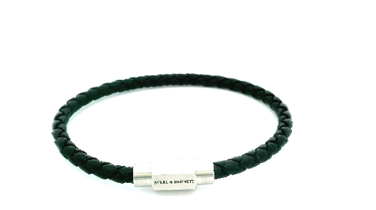 Steel & Barnett  Luke Landon Bracelet -Black Nappa Leather  Sophist...