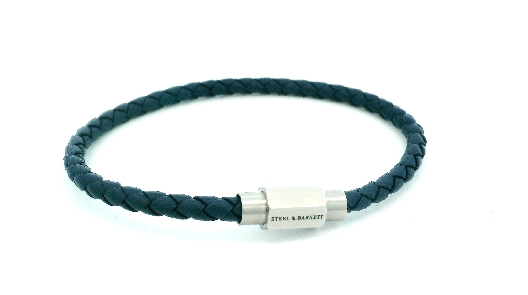 Steel & Barnett  Luke Landon Bracelet -Jeans Blue Nappa Leather  So...