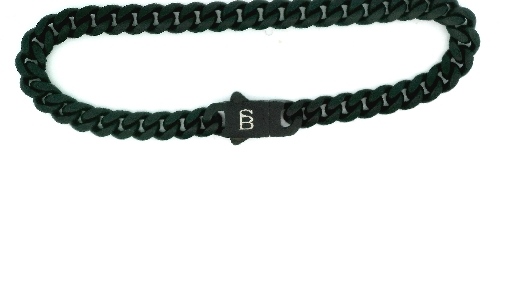 Steel & Barnett  Svelte Stephen 5mm Chain Black Stainless Steel Bra...