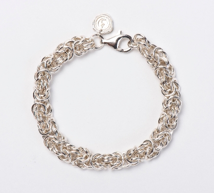 Gemma Chain Maille Collection  Silver Byzantine Bracelet  Chain mai...