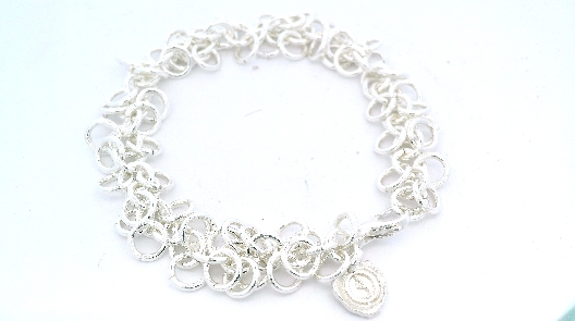 Gemma Chain Maille Collection  Silver Flip-Flop Bracelet  Chain mai...