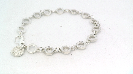 Providence Collection  Sterling Silver Hammered Circles Bracelet  O...
