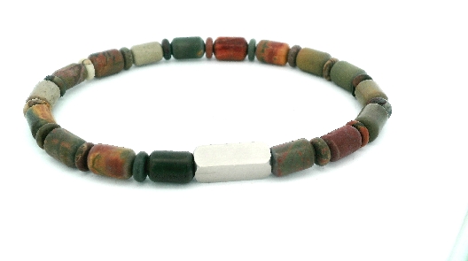 Steel & Barnett Colourful Cal Barrel Gemstone Bracelet - Matte Pin...