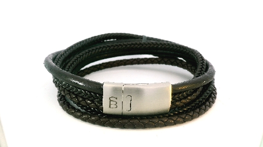 Steel & Barnett  Bonacci Bracelet - Dark Brown Leather  Sophisticat...