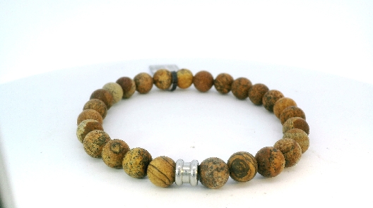 Steel & Barnett Basic Stones Bracelet - Petrified Wood Sophistica...