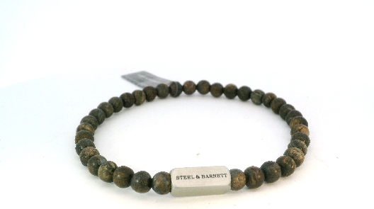 Steel & Barnett  Natural Ned Bracelet - Matt Bronzite  Sophisticati...