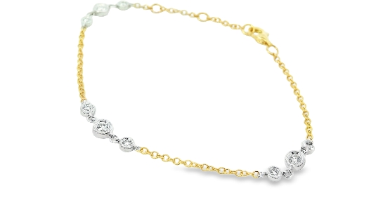 S. Kashi Family Jewelry  14K White Gold and Triple Diamond Stations...