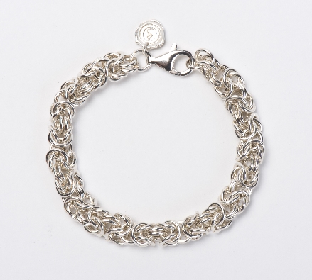 Gallery Gemma Chain Maille Collection  Silver Byzantine Bracelet  H...