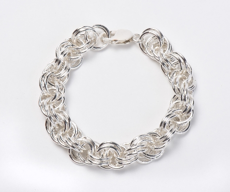 Gallery Gemma Chain Maille Collection  Silver Chunky Chain Maille B...