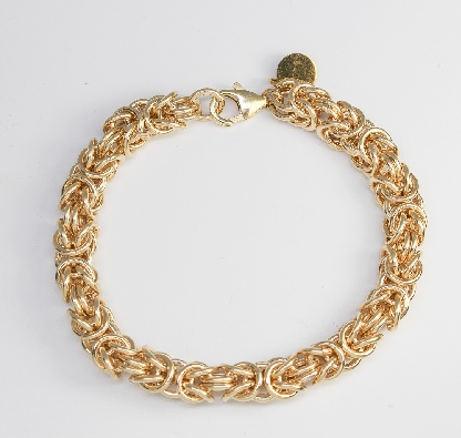 Gallery Gemma Chain Maille Collection  Gold Byzantine Bracelet  Han...