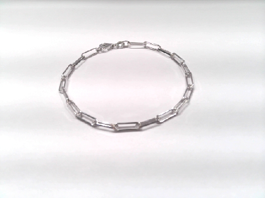 Gallery Gemma  7.5 Inch Medium Silver Paper Clip Chain Bracelet  Pa...