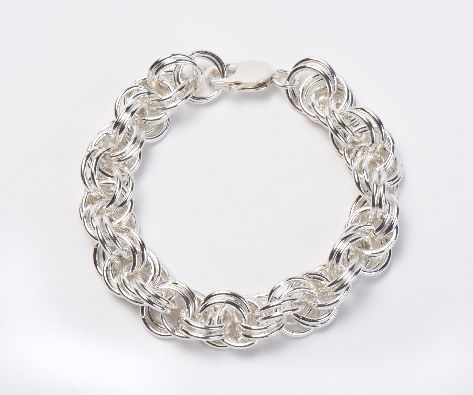 Gallery Gemma  Chunky Chain Maille Bracelet  Handcrafted using Ster...