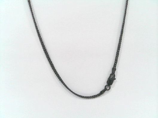 Gallery Gemma  16 Inch Black Rhodium Curb Chain  16 inch sterling s...