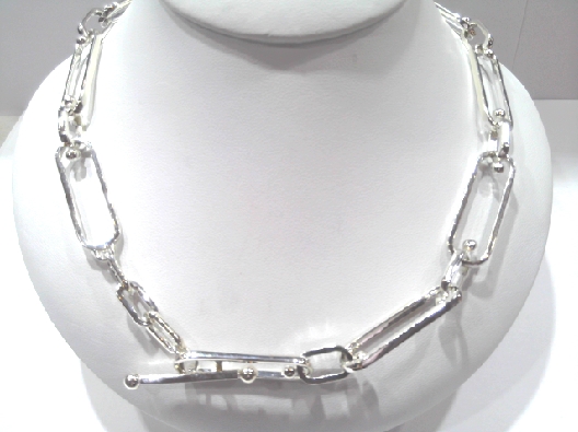 Mignon Faget; New Orleans  Lozenge Link Chain Necklace  From the Ir...