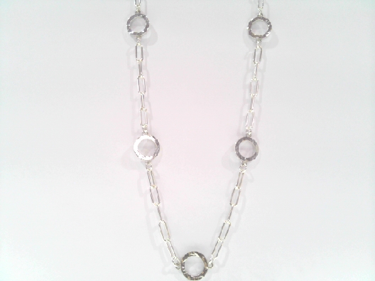 The Providence Collection  Sterling Silver Circle Station Chain  St...
