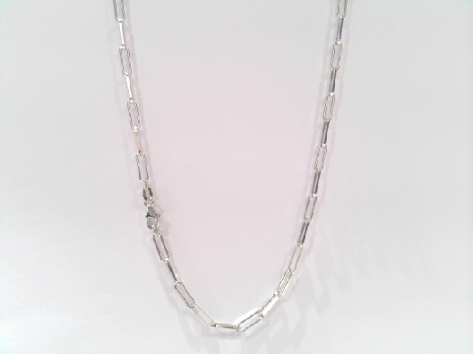 Gemma Silver Classics 18 Inch Medium Silver Paperclip Chain Paper...