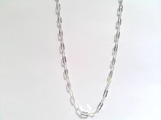 Gallery Gemma  16 Inch Medium Silver Flat Paper Clip Chain  Paper c...