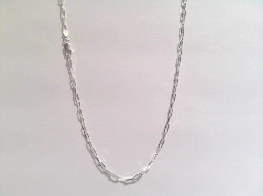 Gemma Silver Collection 18 Inch Small Link Silver Paperclip Chain ...