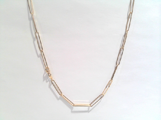 Gallery Gemma 20 Inch Rose Vermeil Paperclip Chain Paperclip chai...