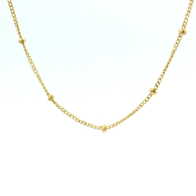 Gallery Gemma 18 Inch 14kygf Delicate Bead Chain This 14k yellow ...