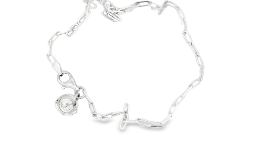 Gemma Silver Collection 10 Inch Small Link Silver Paperclip Anklet...