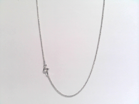Gallery Gemma  22   Rhodium Plated Sterling Silver Very Fine Rolo C...